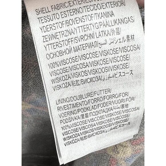 Farm Rio Mixed Scarves Printed Mini Wrap Black Boho Dress Size Small - Picture 5 of 6